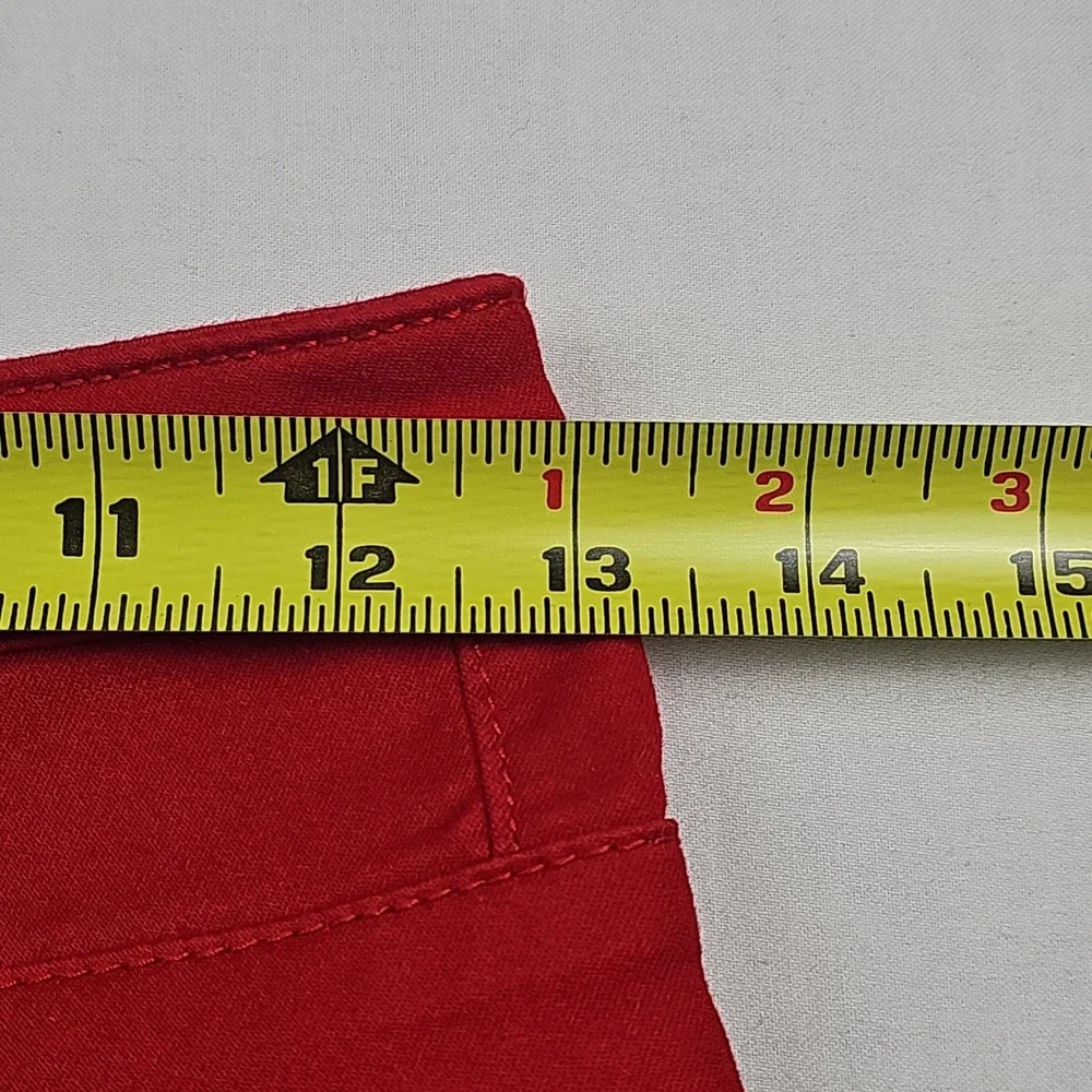 Mossimo Women's‎ Red High Rise Short Flat  Front Dark Wash Size 2